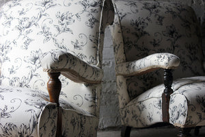 A Wonderful Matched Pair of Victorian Armchairs in the Howard Style from Benacre Hall, Suffolk