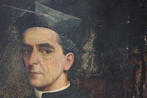A Good English School Portrait of an Italian Chief Cantor Priest by Arthur Edward Clabburn c.1900