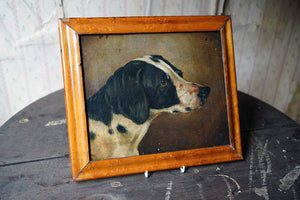 An English Provincial School Oil on Canvas Study of a Hound c.1900