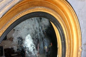 A Marvellous Regency Period Giltwood & Gesso Convex Wall Mirror c.1820