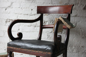 A Handsome Regency Period Mahogany Desk Chair c.1810