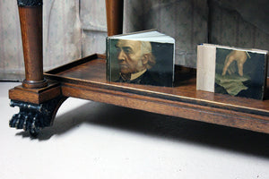 A Late Regency Period Golden Oak & Ebonised Library Table c.1820-25