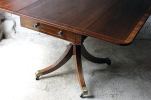 A Good Regency Period Inlaid Mahogany Pedestal Pembroke Table c.1825