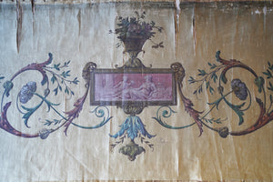 After Robert Adam (1728-1792); A Fine Hand-Painted Classical Frieze on Silk c.1770