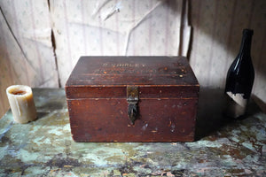 A Boer War Period Pine Officer’s Box & Artefacts; S. Shirley Royal Engineers c.1900