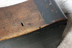 A Scarce Black Painted English Oak Shipwright’s Caulking Tool Box c.1880