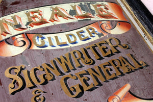 A Late Victorian Reverse Glass Sign Written Advertising Mirror c.1870-80