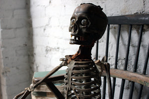 A Rare Early 20thC Cased Composite Model Human Skeleton for Artistic Anatomy