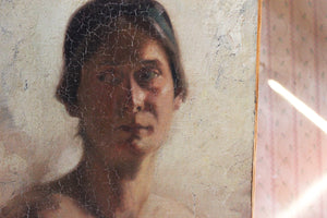 An Early 20thC German School Portrait of a Lady by Albert Spethmann Dated to 1916