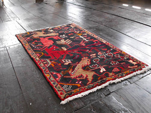 Torkaman Rug: 106cm x 58cm