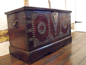 An 18thC Brass Studded Padouk Chest
