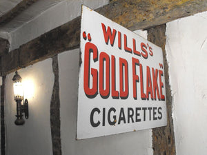 An Early 20thC Advertising Sign for 'Will's Gold Flake Cigarettes'
