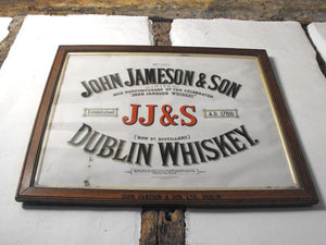 An Early 20thC Show Tablet for Jameson's Whiskey, in Original Frame