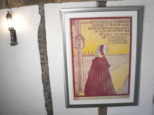 An Original Belgian Lithographed Exhibition Poster by Anna de Weert For The Ghent 
