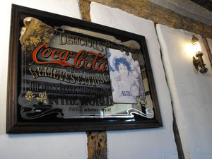 A Large & Sparkling Vintage Coca-Cola Mirror