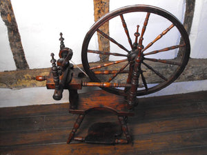 A Captivating 19th Century Operational Scandinavian Spinning Wheel