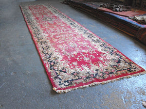 A Very Pretty Semi Old Kirman Runner 402cm x 88cm