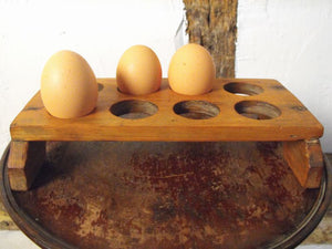 A 19thC Country Eight-Sectional Pine Egg Stand
