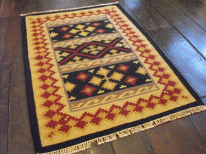 Antique Dhurrie Rug: 198cm x 137cm