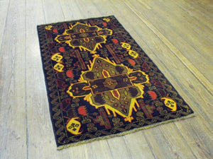 A Striking Herat Belouche Rug: 147cm x 87cm