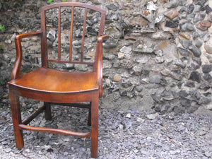 A Good Quality George III Oak Armchair