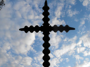 A Rare 16th/17thC Post Medieval Ebonised Wooden Penance Cross