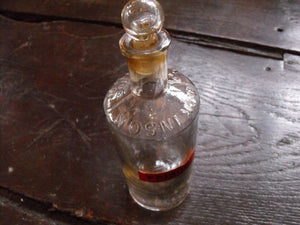 A Very Rare Late 19thC Glass Apothecary Poison Bottle of James Atkinson, Old Bond St. London
