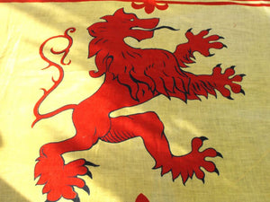 A Good Early 20thC Scottish Lion Rampant Flag or Royal Standard of Scotland