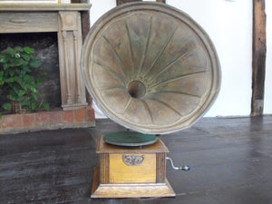 An Edwardian Academy No.2 Gramophone with Tin Horn