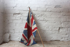 An Early 20thC Antique Union Jack Flag on Pole c.1910