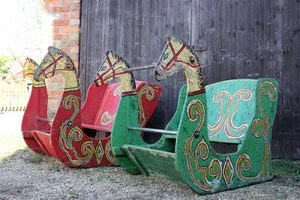 A Wonderful Vintage Polychrome Painted Noah's Ark Roundabout Fairground Chariot c.1935