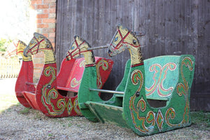A Magnificent Vintage Polychrome Painted Noah's Ark Roundabout Fairground Chariot c.1935