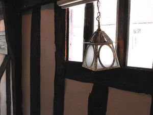 A Brass Arts and Crafts Hall Lantern