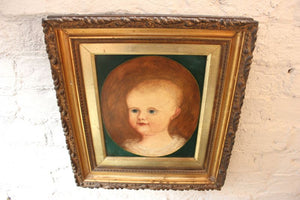 A Fine Early 19thC English Naïve School Portrait of an Infant c.1830