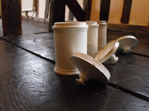 Three Late 19thC Ceramic Apothecary Jars