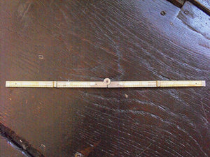 A Late 19thC Ivory Folding Rule