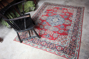 A Pretty c.1950 Kirman Rug; 184cm x 138cm