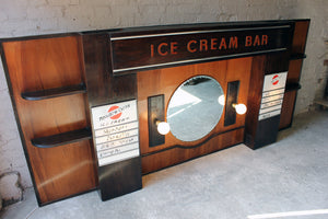 A Fantastic Original c.1930 American Art Deco Ice Cream Parlour Shop Display Fitting