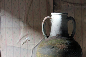 A Large & Decorative Early 20thC Italian Painted Terracotta Amphora Jar c.1900-25