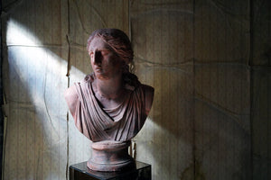 A Massive 19thC French Terracotta Bust of Niobe