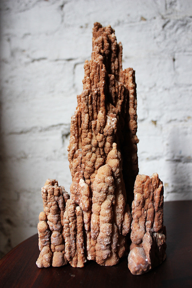 Scolar Rocks A Beautiful Group of Three Graduated Aragonite Scholar’s Rocks – Doe & Hope