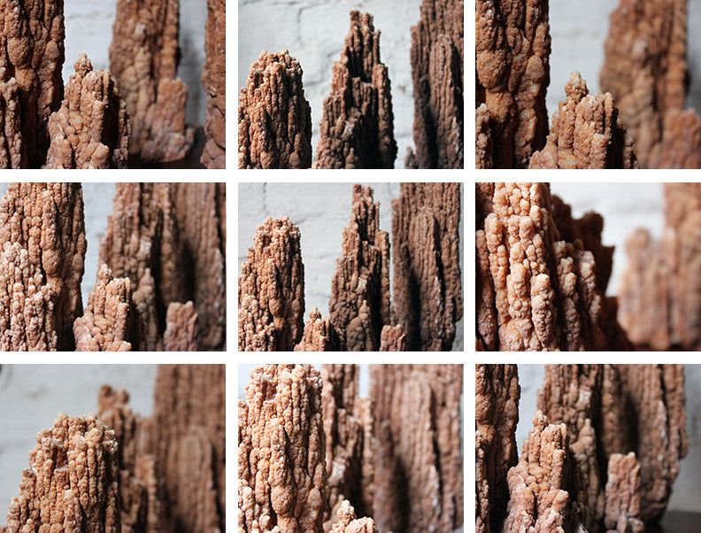 Scolar Rocks A Beautiful Group of Three Graduated Aragonite Scholar’s Rocks – Doe & Hope