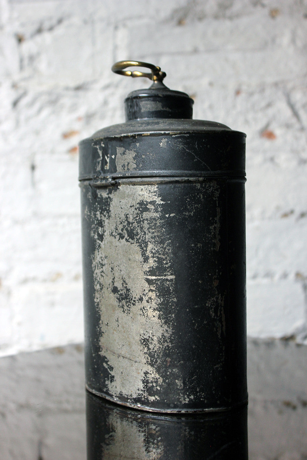 A Delightful Black Japanned Toleware Container; ‘Gunpowder’ c.1890 ...
