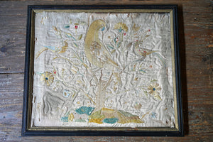 An Early 18thC Period Silkwork Picture Depicting the Tree of Life c.1700-20