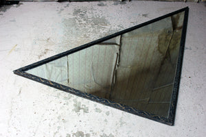An Unusual Mid-Century French Iron Framed Triangular Wall Mirror c.1940