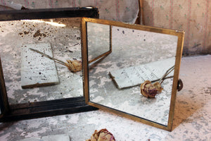 A 19thC French Travelling Triptych Vanity Mirror c.1876