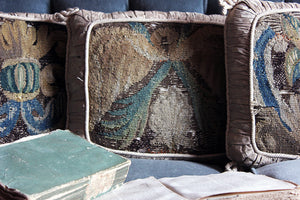 Three Beautiful 17thC & Later Verdure Tapestry Cushions