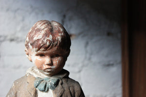 A Very Scarce c.1910 Papier-mâché & Plaster Advertising Shop Window Display Figure Modelled as a Youth for Vinolia Soap