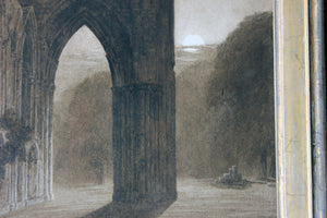 A Watercolour Study of a Gothic Ruined Abbey c.1900