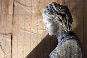 A Victorian Period Weathered Stone Bust of a Classical Female c.1880